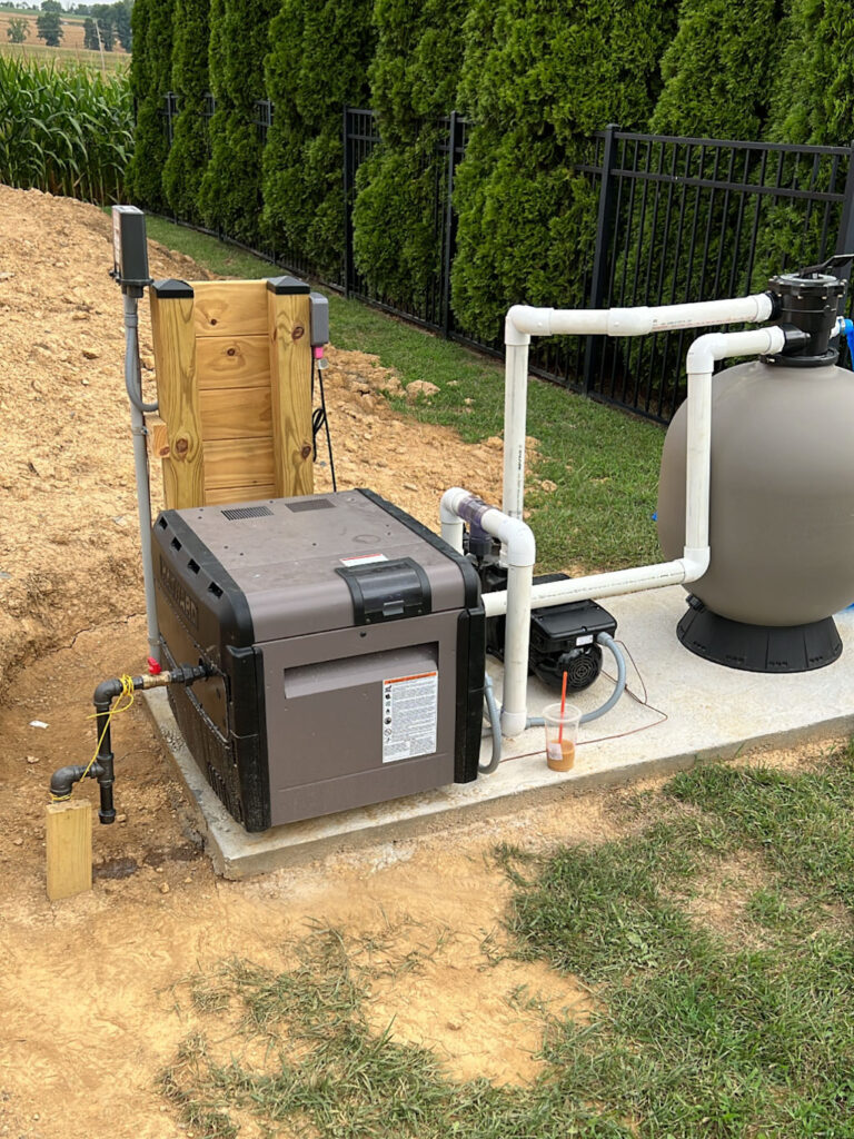 pool heater installation allentown pa - outdoor plumbing